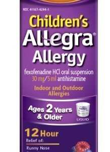 ALLEGRA CHILDREN'S 12 HOUR ALLERGY RELIEF 30MG LIQUID BERRY 8 OZ. , SUSPENSION (NO DROPS)