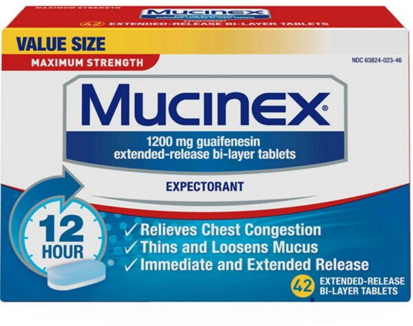 MUCINEX 12 HOUR EXPECTORANT MAX STRENGTH TABLETS 42 CT , TABLETS