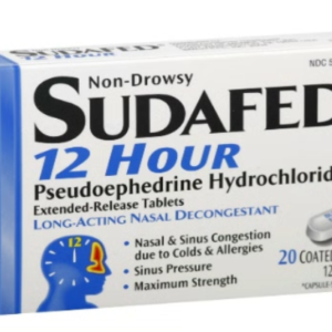 SUDAFED SIN/CONG 12H TB 120MG 20 , TABLETS