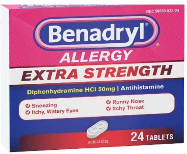 BENADRYL ALLERGY TB 50MG 24 ES , TABLETS