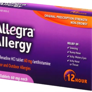 ALLEGRA 12 HOUR ALLERGY RELIEF 60MG TABLETS 12 CT , TABLETS