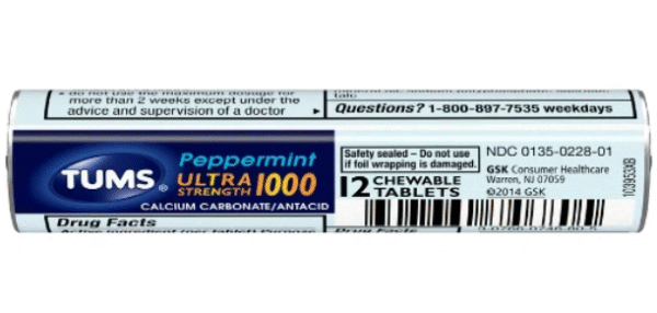 TUMS ULTRA CW 12 PPMNT , CHEWABLE