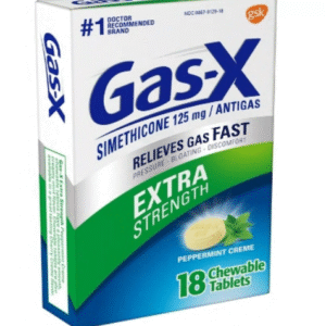 GAS-X ANTIGAS EXTRA STRENGTH 125MG CHEWABLE TABLETS PEPPERMINT 18 CT , CHEWABLE