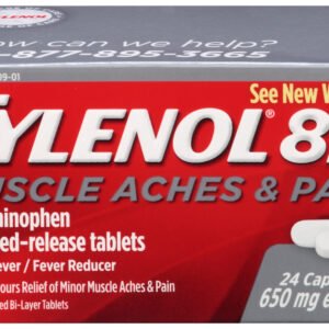 Tylenol 650mg Caplets 24 ct , TABLETS