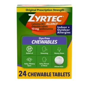 ZYRTEC CW 10MG 24CHD ODT 24H GRP , CHEWABLE