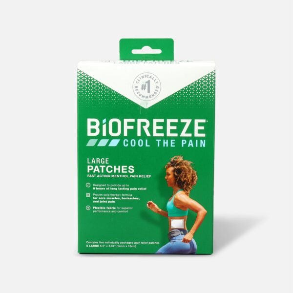 BIOFREEZE PAIN RELIEVING PATCHES LARGE 5 CT